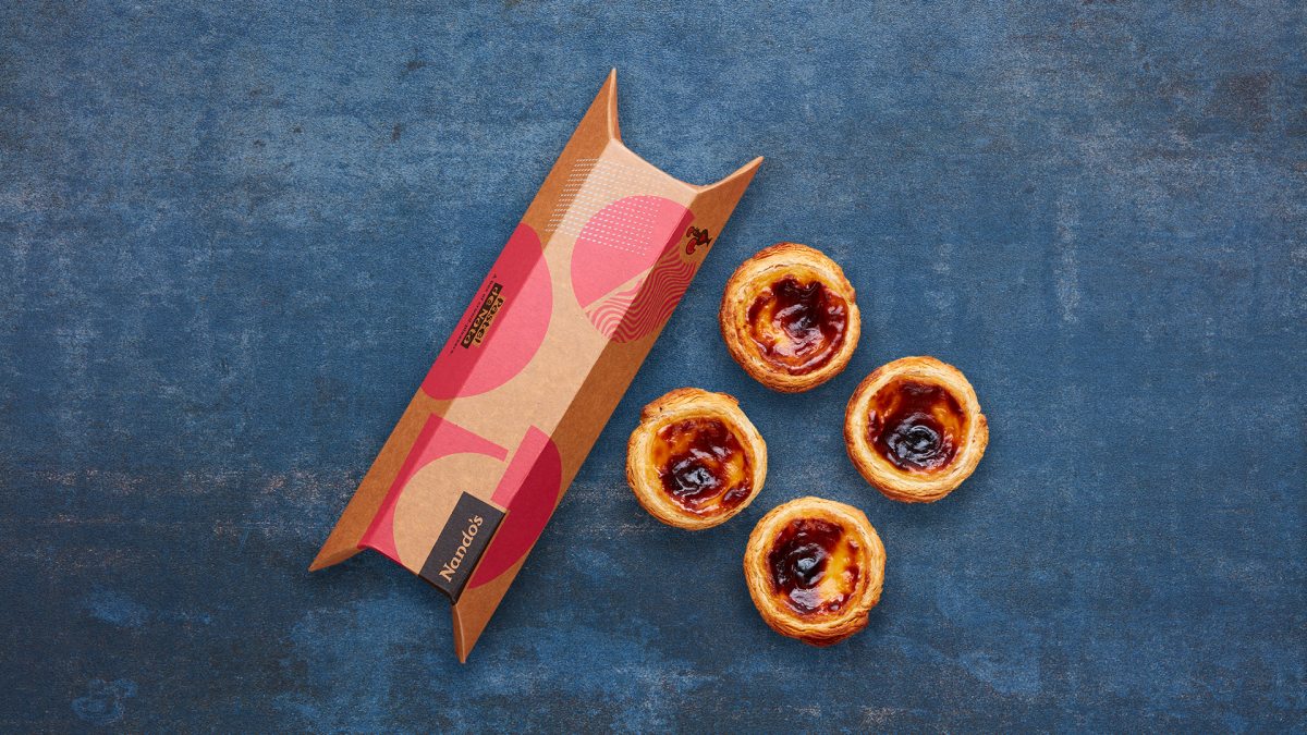 4 Nando's Pastel de Natas with packaging